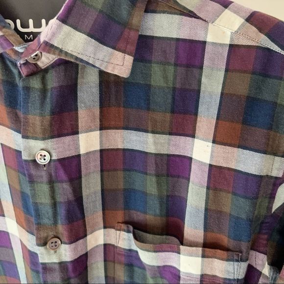 Rodd & Gunn Sports Fit Mens Long Sleeve Plaid Button Up Large Woven in Italy - Picture 3 of 6